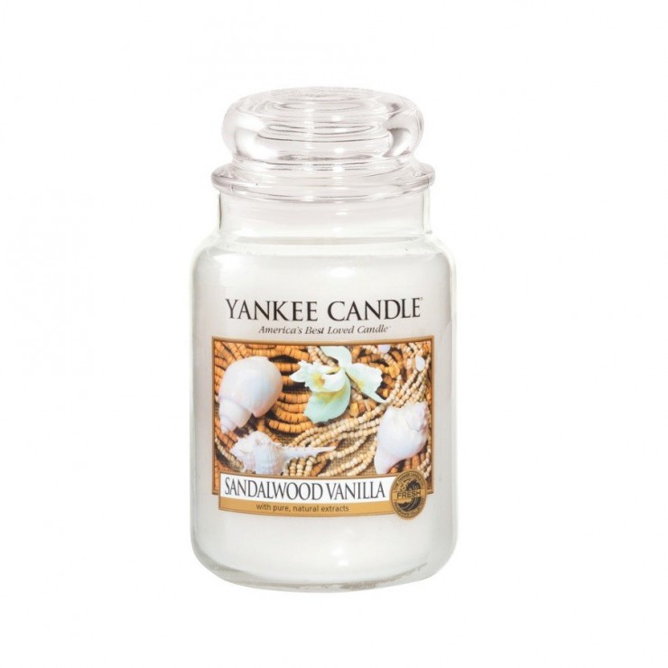 Große Sandelholz Vanille Kerze von Yankee Candle