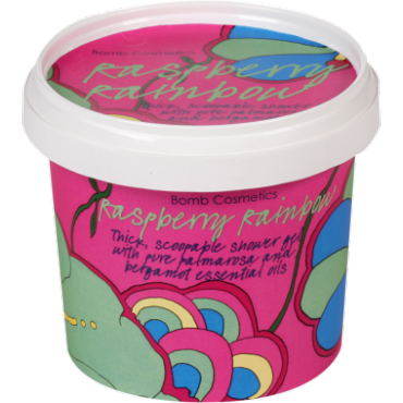 Dickflüssiges Duschgel mit Olivenöl Himbeere Rainbow