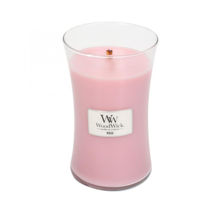 Große Rose WoodWick Kerze