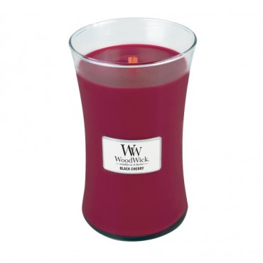 Große Schwarze Kirsche WoodWick Kerze