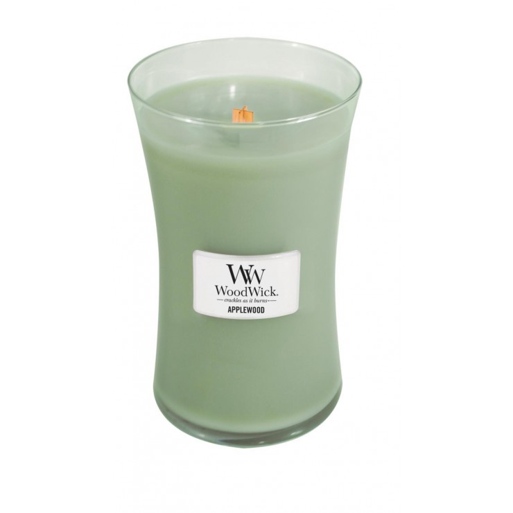 Große Applewood WoodWick Kerze