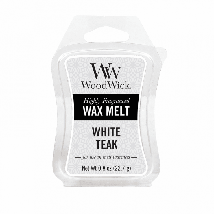 WoodWick Weißes Teakholz-Wachs