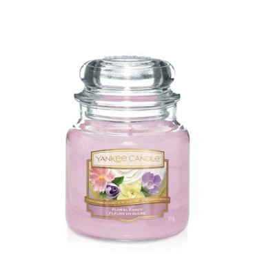 Medium Floral Candy Rose Yankee Kerze