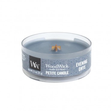 Petite Evening Onyx WoodWick Kerze