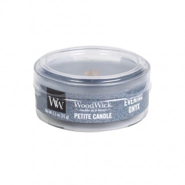 Petite Evening Onyx WoodWick Kerze