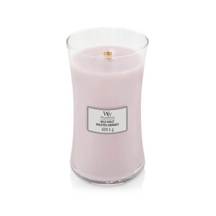 Wild Violet WoodWick Large Kerze