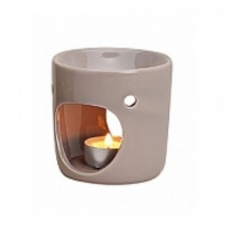 Wachs Kamin Quadrat - grau