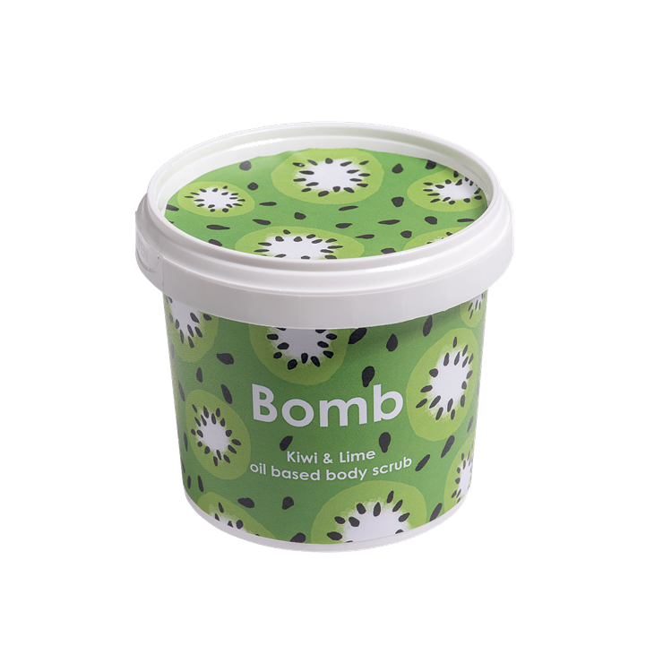 KIWI und LIMON Duschpeeling mit Süßmandelöl Bomb Cosmetics