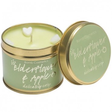 Duftkerze in einer Dose BLACK Elderflower & Apple Blossom Bomb Cosmetics
