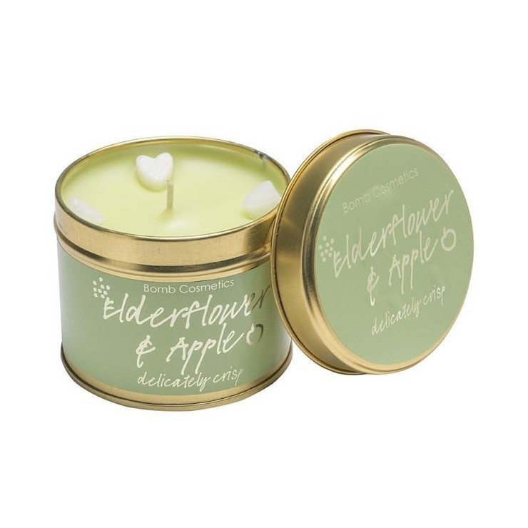 Duftkerze in einer Dose BLACK Elderflower & Apple Blossom Bomb Cosmetics