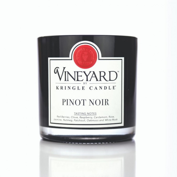 Becher Pinot Noir Weinberg Kringle Kerze