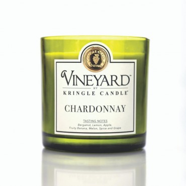 Becher Chardonnay Weinberg Kringle Kerze
