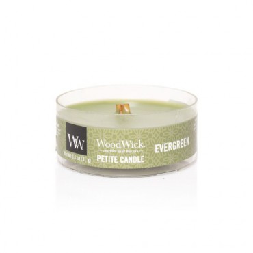 Petite Evergeen WoodWick Kerze