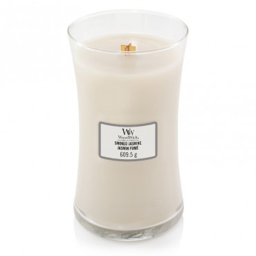 Große WoodWick Kerze Smoked Jasmine