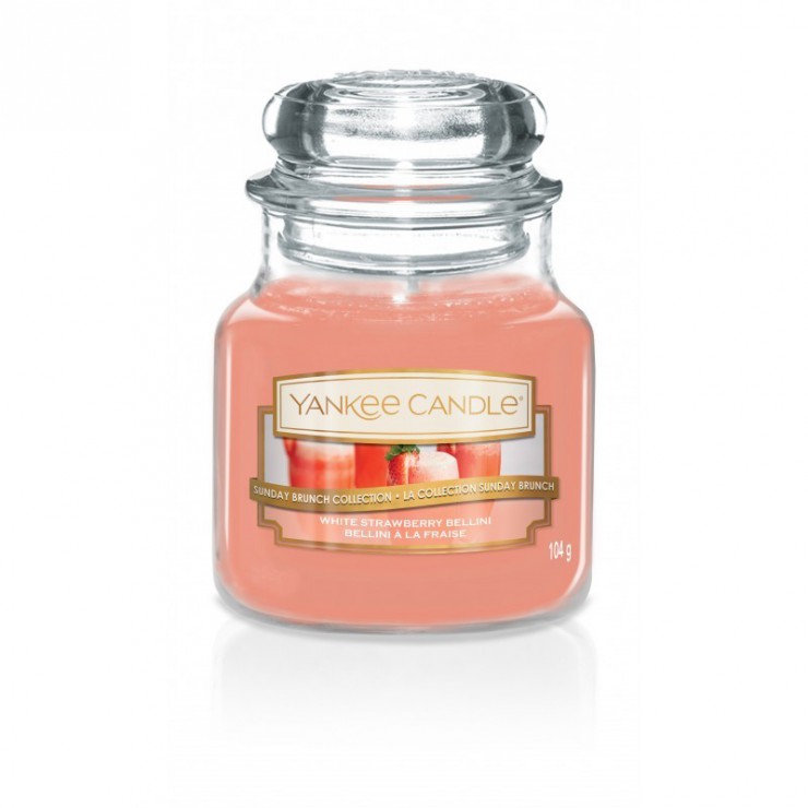 Kleine Kerze White Strawberry Bellini von Yankee Candle