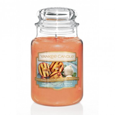 Große Kerze Gegrillte Pfirsiche & Vanille von Yankee Candle