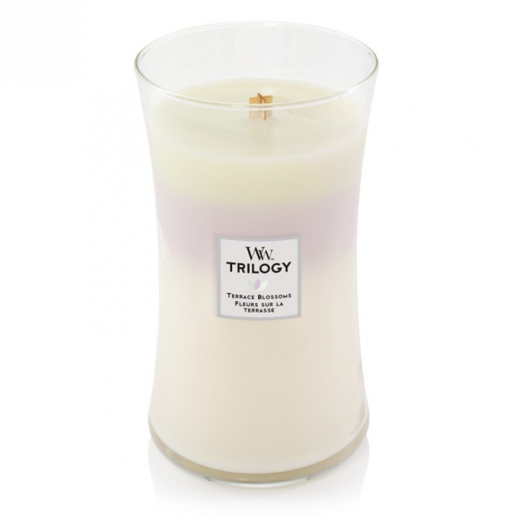 Große Trilogie Terrassenblüten WoodWick Kerze