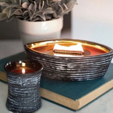 Hearthwick Black Shell Black Cherry Woodwick Kerze