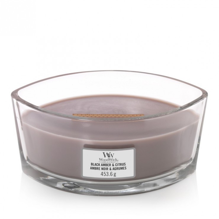 Hearthwick Black Amber & Citrus WoodWick Kerze