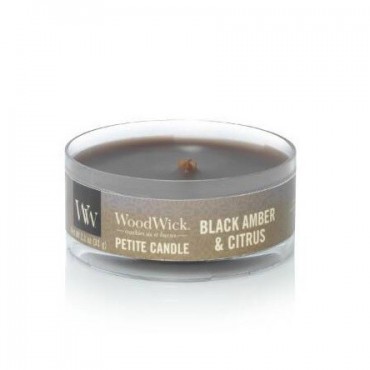 WoodWick Petite Black Amber & Citrus Kerze