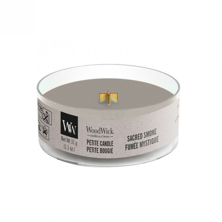 Petite Sacred Smoke WoodWick Kerze
