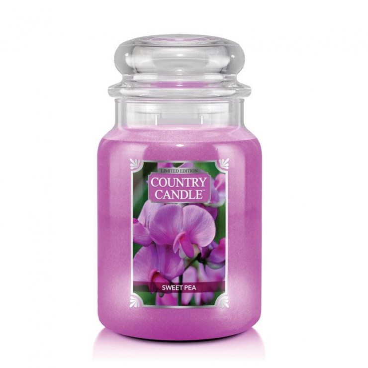 Große Sweet Pea Country Kerze