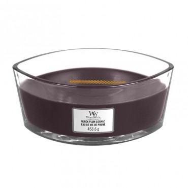 Hearthwick Black Plum Cognac WoodWick Kerze