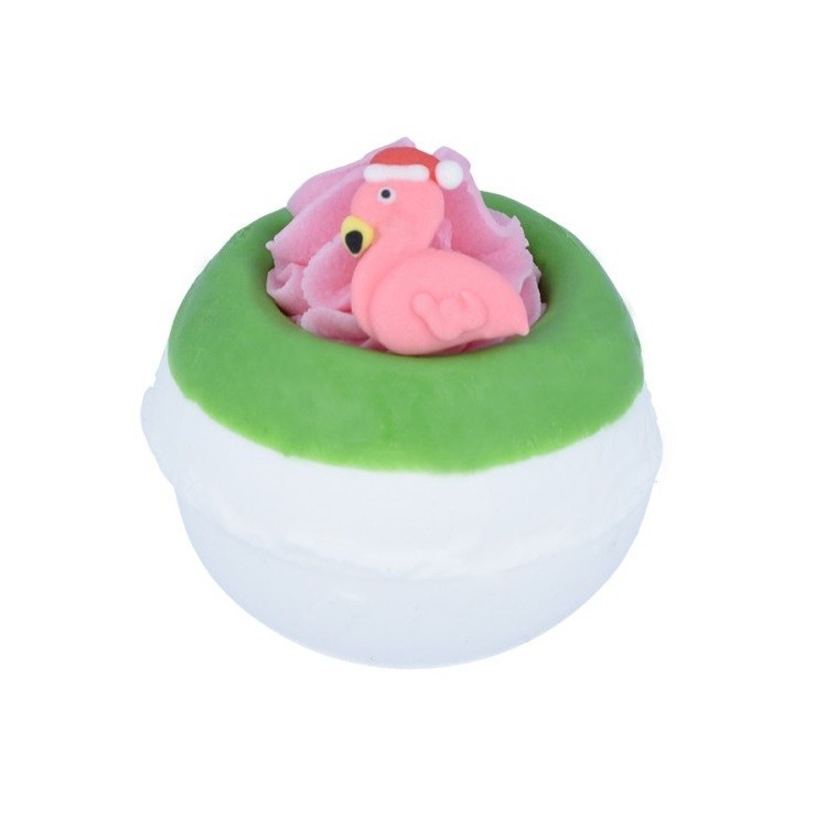 Flamingo Ho Ho Bomb Cosmetics schäumende Badekugel