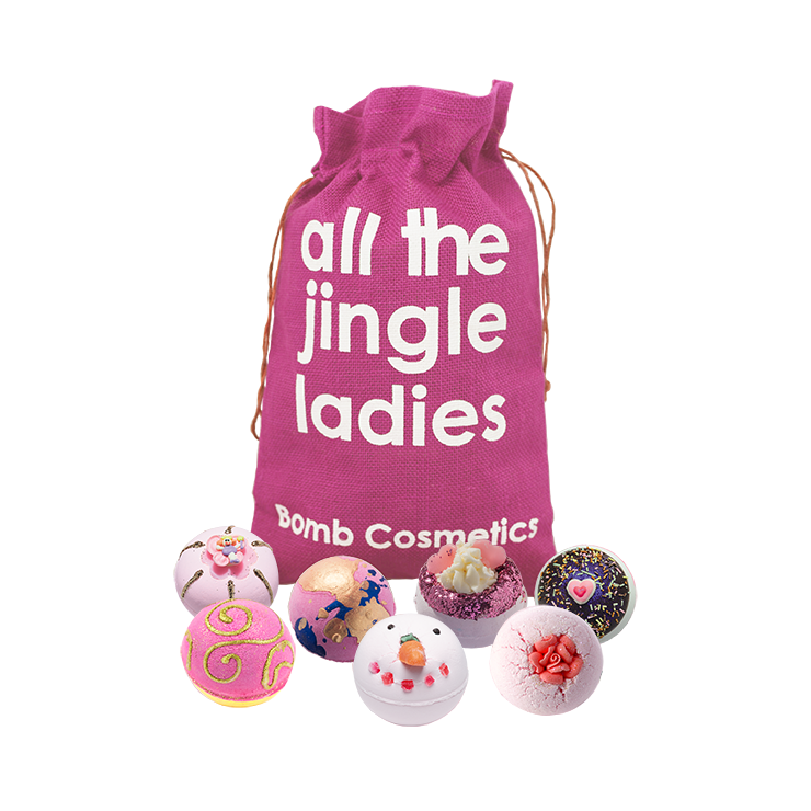 All The Jingle Ladies Bomb Cosmetics Weihnachtsmanntasche Geschenkset