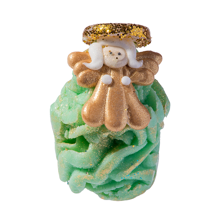 Sahnebad-Cupcake Auf der Spitze des Weihnachtsbaums Bomb Cosmetics