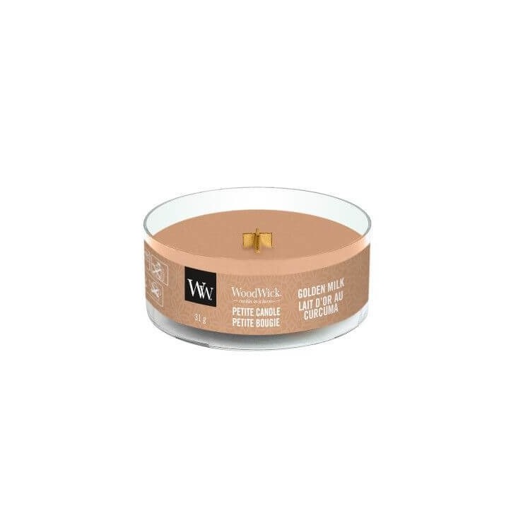 Petite Golden Milk WoodWick Kerze