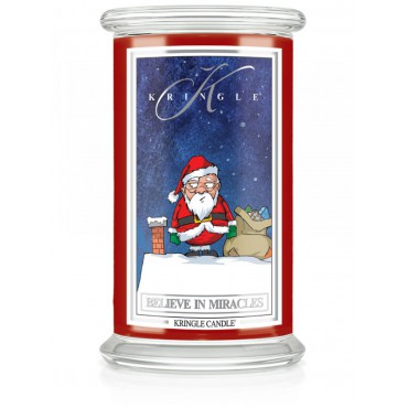 Große Believe In Miracles Kringle Kerze