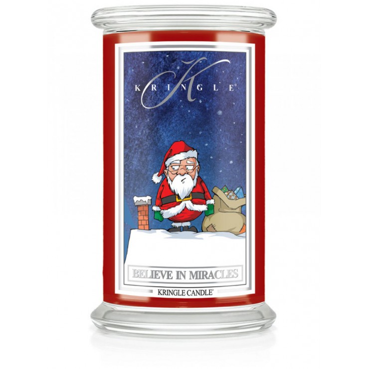 Große Believe In Miracles Kringle Kerze