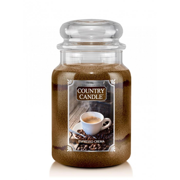 Große Espresso Crema Land Kerze