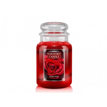 Große Scarlet Rose Country Kerze