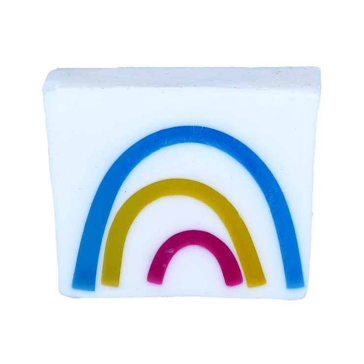 Meine Regenbogen-Glycerinseife mit Grapefruit Bomb Cosmetics