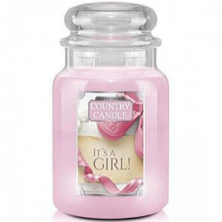 Große It's a Girl Country Kerze