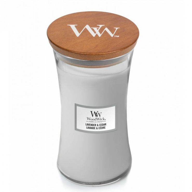 Große Lavendel & Zeder WoodWick Kerze