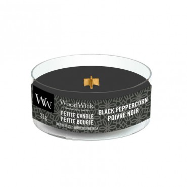 Petite Black Peppercorn WoodWick Kerze