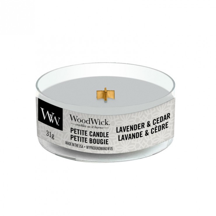 Petite Lavendel & Zedernholz WoodWick Kerze