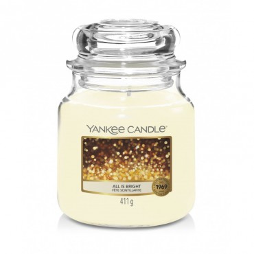 All is Bright Yankee Candle mittelgroße Kerze