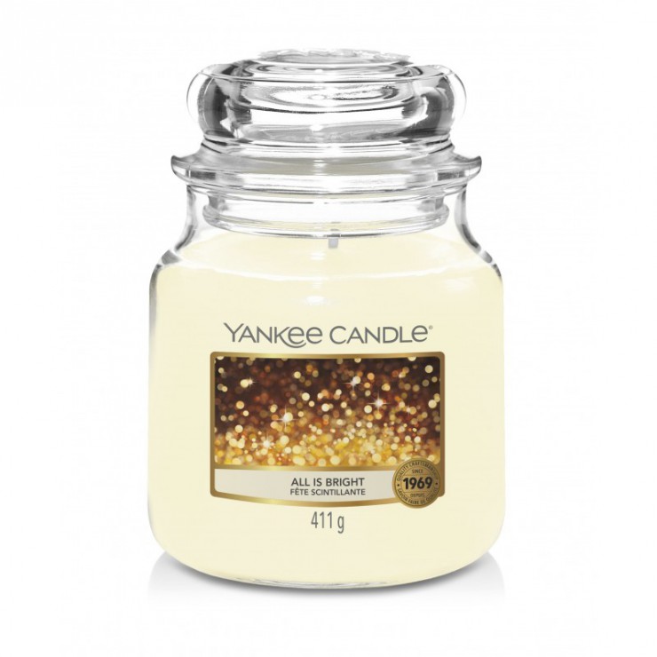 All is Bright Yankee Candle mittelgroße Kerze