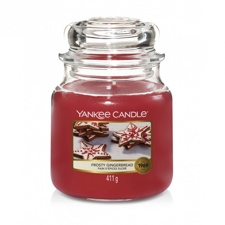 Medium Frosty Gingerbread Kerze von Yankee Candle