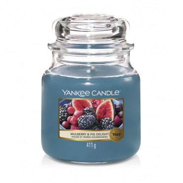 Mulberry & Fig Delight mittelgroße Kerze von Yankee Candle