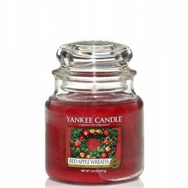 Medium Red Apple Wreath Kerze von Yankee Candle