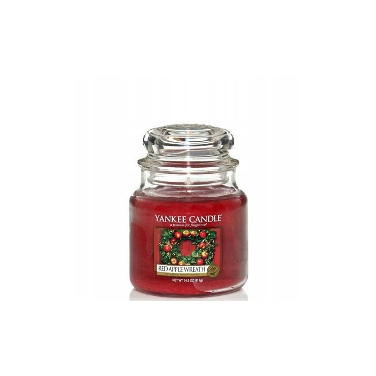 Medium Red Apple Wreath Kerze von Yankee Candle