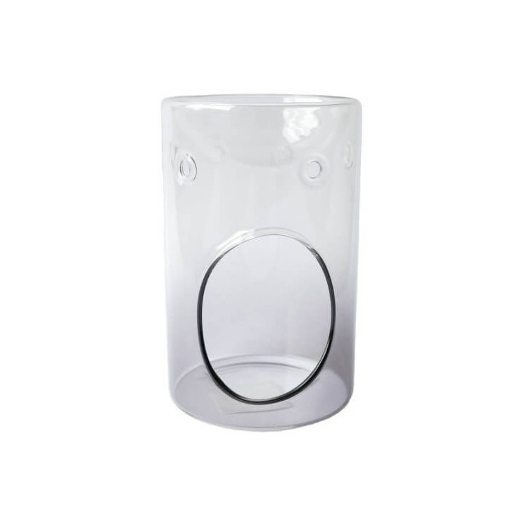 Savoy Wachs Kamin Grau Glas Yankee Kerze