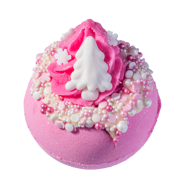 Bomb Cosmetics Rosa Weihnachten sprudelnde Badekugel