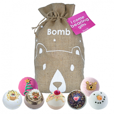 Weihnachtsmann Geschenktüten-Set Ich komme und bringe Geschenke Bomb Cosmetics