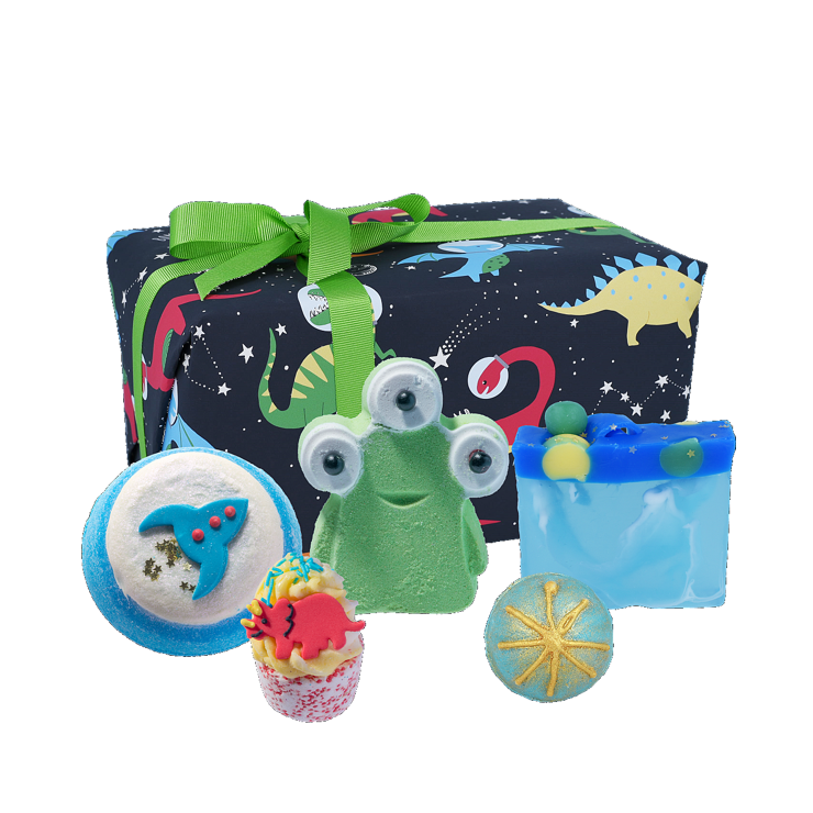 Dino-Milbenbomben-Kosmetik-Geschenkset